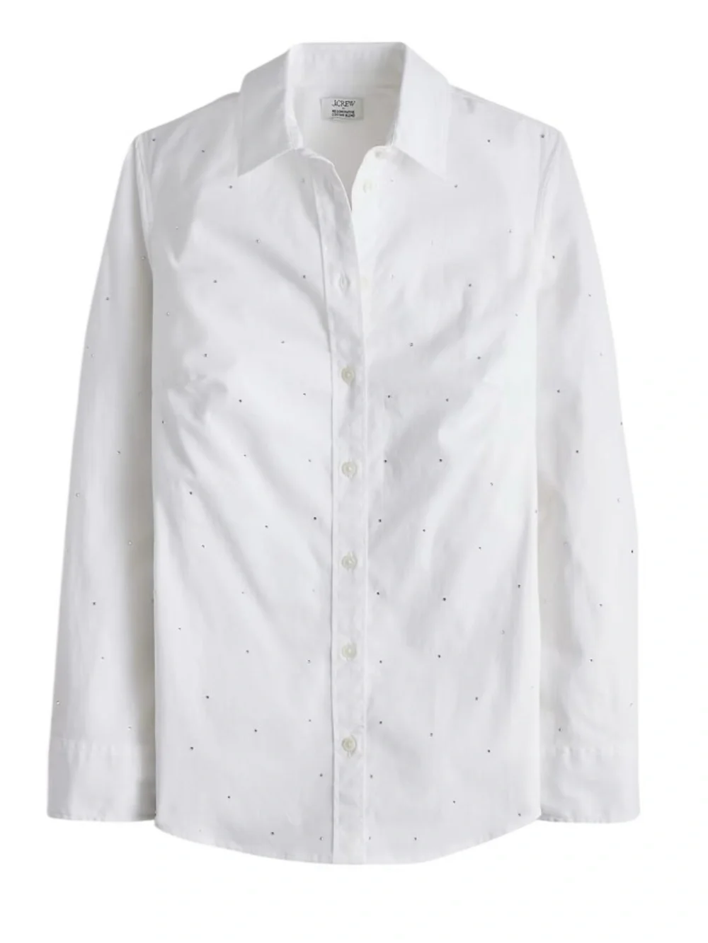 J. CREW Jeweled Button Up Shirt White Size XL NEW